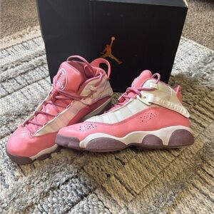 Jordan 9s pink trainers